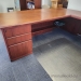 Executive U/C Suite Dark Walnut Desk w/ Bow Front and Storage